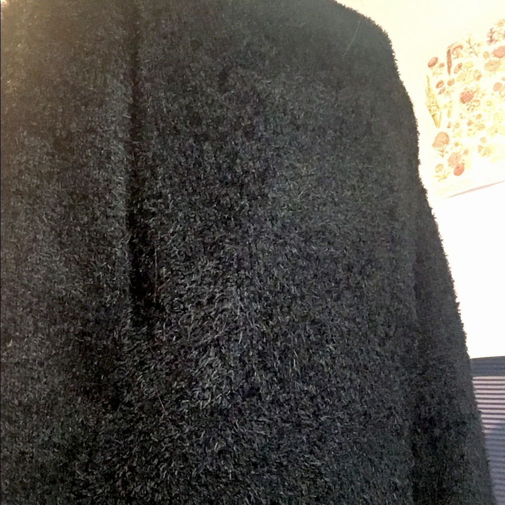Black fluffy sweater